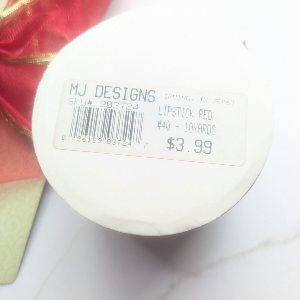 JK Designs Lipstick Red Ribbon Roll - Picture 12 of 12